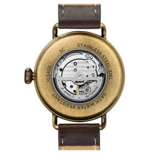 Ingersoll CHRONICLE I03403 Mens The Trenton Movement Automatic Case Stainless Steel Dial Black Strap Leather Brown Matt