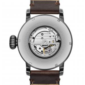 Ingersoll DISCOVERY I04803 Mens The Linden Movement Automatic Case Stainless Steel Dial Blue Strap Leather Brown Matt