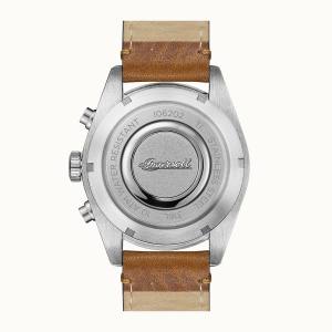 Ingersoll DISCOVERY I06202 Mens The Scovill Movement Quartz Case Stainless Steel Dial Black Strap Leather Brown Matt