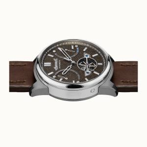 Ingersoll DISCOVERY I06703 Mens The Triumph Movement Automatic Case Stainless Steel Dial Black Strap Leather Brown Matt