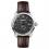 Ingersoll I00801 Mens Watch The New England Quartz Stainless Steel Polished Dial Black Strap Strap  Color  Brown