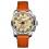 Ingersoll I03001 Mens Watch The Manning Chronograph Quartz Stainless Steel Polished Dial Cream Strap Strap  Color  Brown