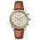 Ingersoll I03902 Ladies Watch The Gem Quartz Stainless Steel Polished Dial Gold Strap Strap  Color  Tan